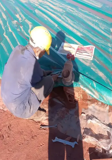 Installation citerne souple Serena – montage vanne